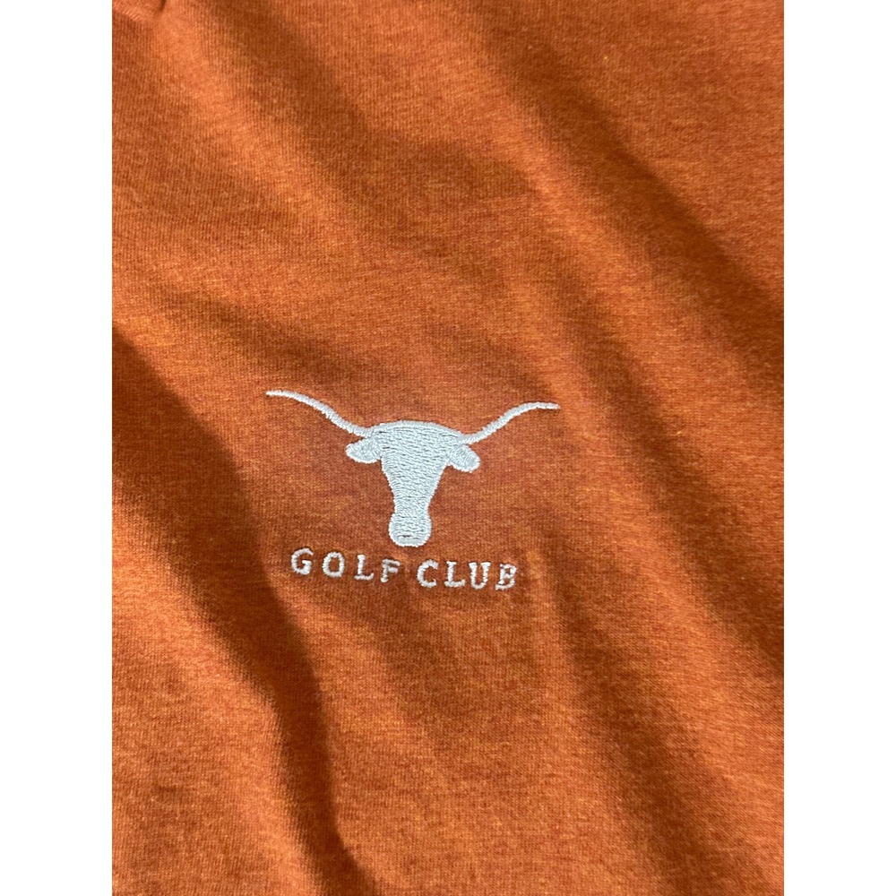 Turtleson Sunday Polo Mens XXL Burnt Orange Long Sleeve Longhorn Golf Club Cotto - Picture 3 of 10